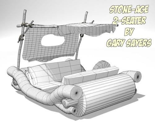 Stone-age two seater car preview image